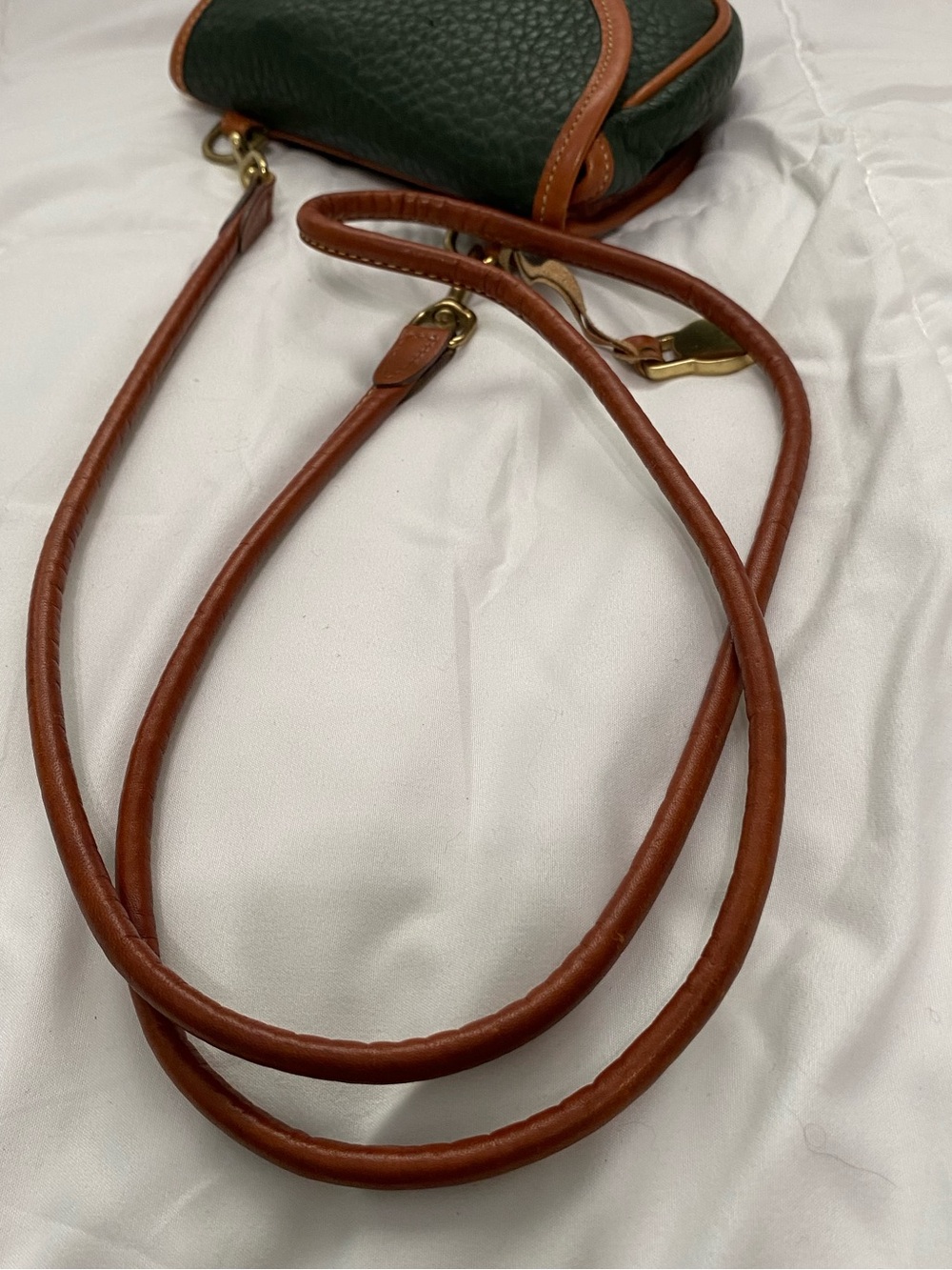 Vintage Dooney & Bourke Green Belt Bag Mini Calvary AWL - Picture 10 of 14